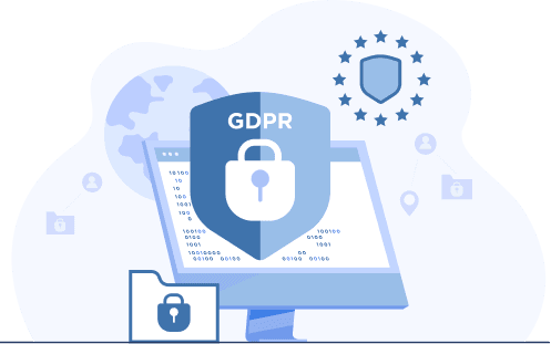 GDPR compliance platform dashboard showing data protection monitoring and EU privacy controls